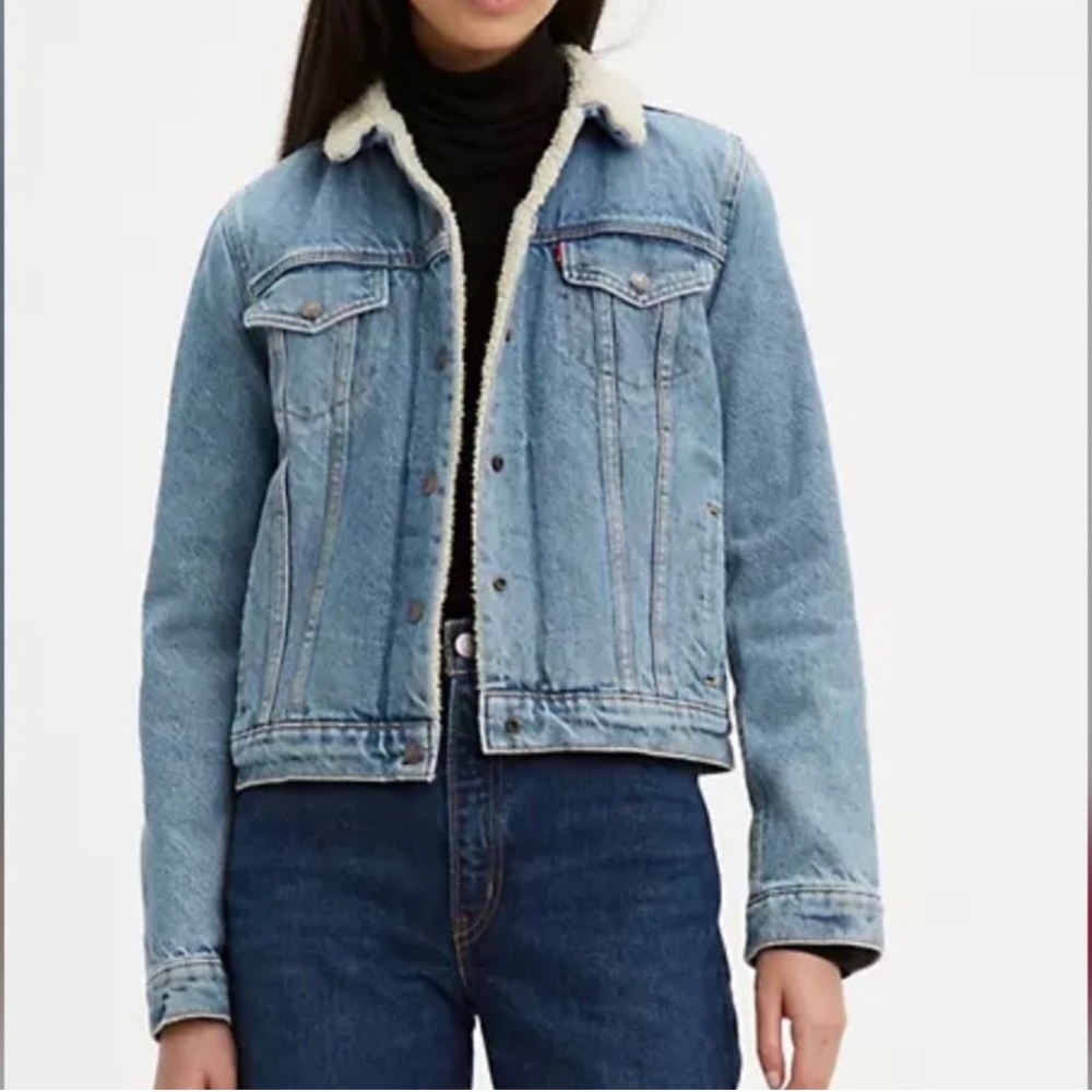 Levi’s denim Sherpa tucked jacket S
